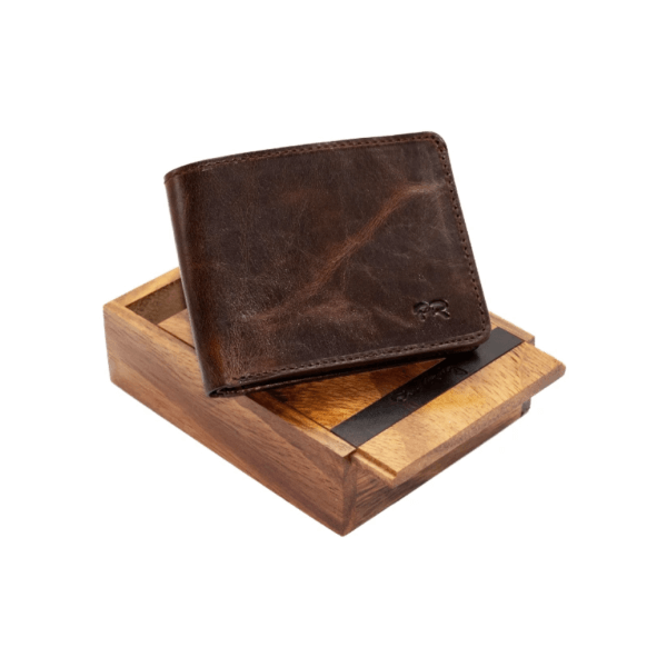 Carey Leather Wallet - Brown Color